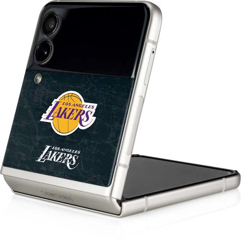 NBA Los Angeles Lakers Black Primary Logo Galaxy Z Flip4 5G Skin